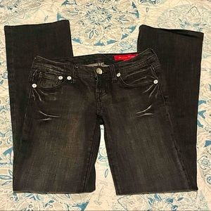 Seven7 brand dark wash classic flare jean
